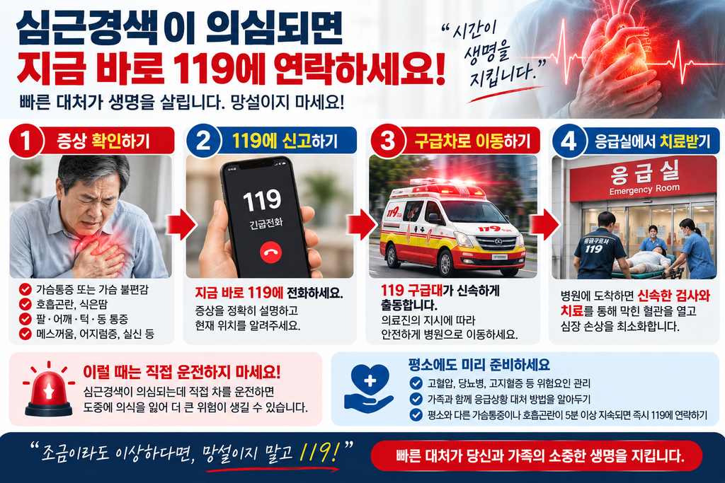 가슴만 아픈 게 아닙니다|심근경색이 보내는 놓치기 쉬운 위험 신호 응급