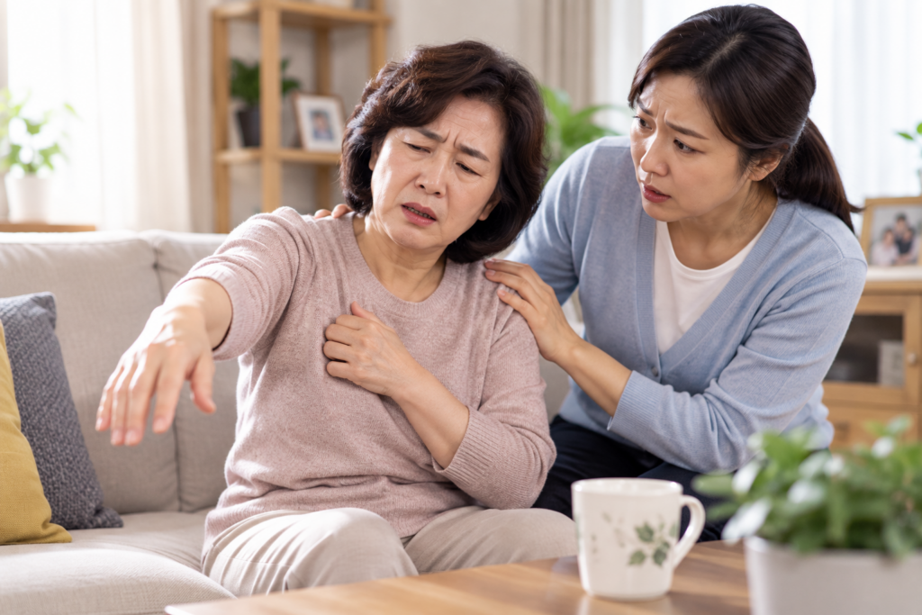 얼굴이 처지고 팔에 힘이 없다면?|뇌졸중이 보내는 갑작스러운 위험 신호 제목