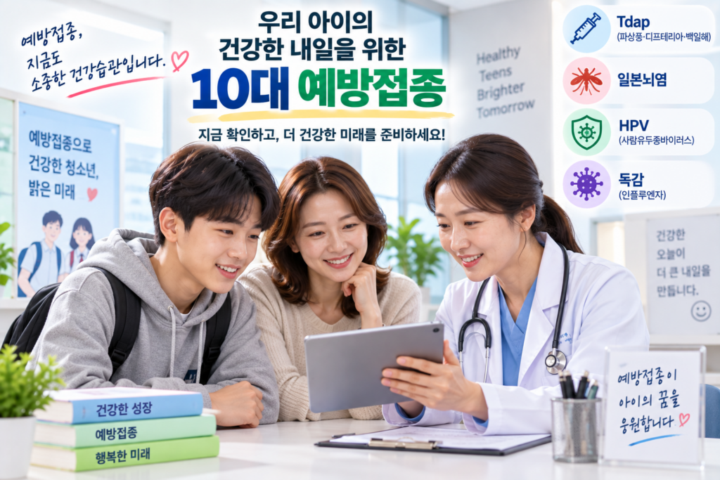 중학생 예방접종 뭐가 남았을까?|10대 자녀 Tdap·HPV·일본뇌염 체크하기 제목